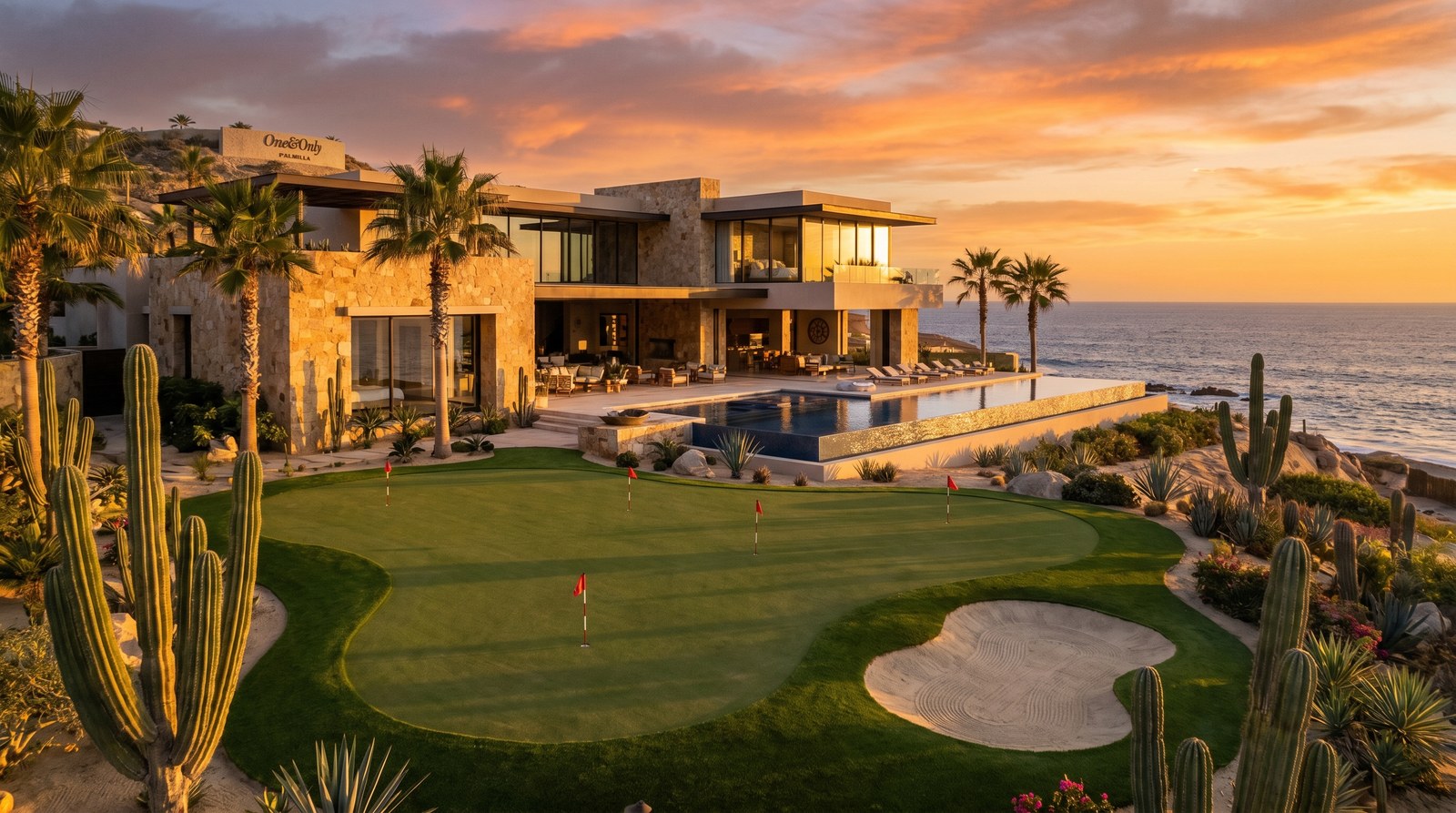 Putting greens residenciales en Los Cabos — Cabo San Lucas, Palmilla, Pedregal, Tourist Corridor