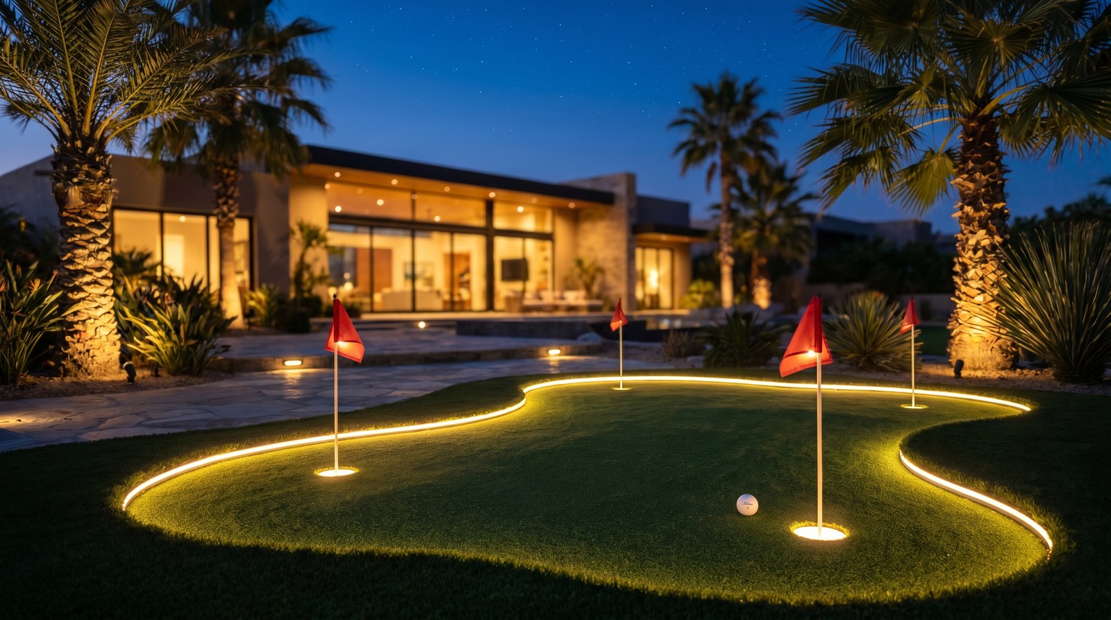 Pasto sintético para golf premium